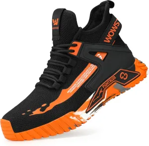 Lightweight Work Safety Steel Toe Sneakers, Durable Breathable Light Construction Tennis Shoes