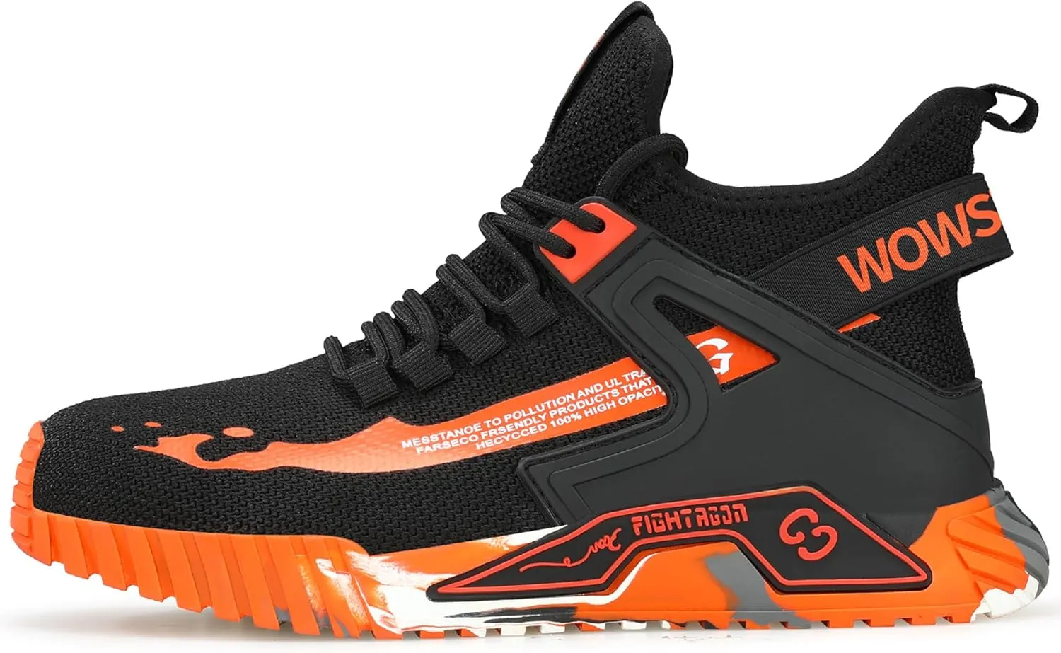 Lightweight Work Safety Steel Toe Sneakers, Durable Breathable Light Construction Tennis Shoes