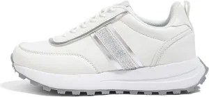 LUCKY STEP Women Platform Walking Shoe Fashion Retro Classic Casual Trainers Braided Rhinestone Sneakers Tennis Running Walking Shoes