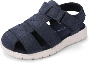 Luffymomo Boys Girls Sandals Closed Toe Lightweight Shoes Adjustable Beach Summer Sandal for Toddler Kids