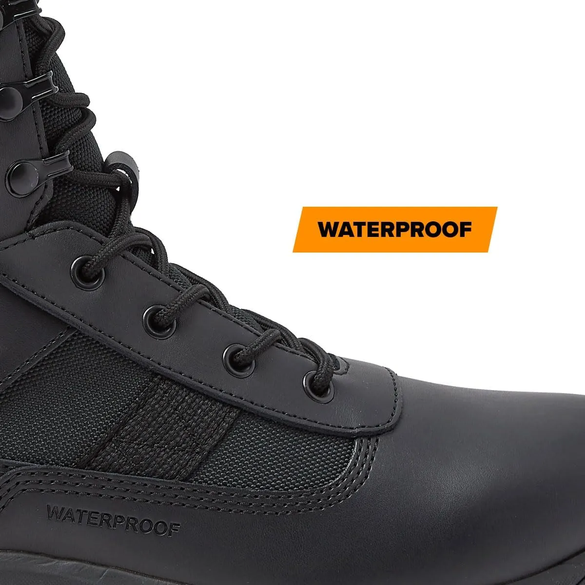 MAGNUM Men's Bragg Waterproof Tactical Boots for Men, Mens Military Hiking Boots, Breathable Light Weight Work Boots for Men