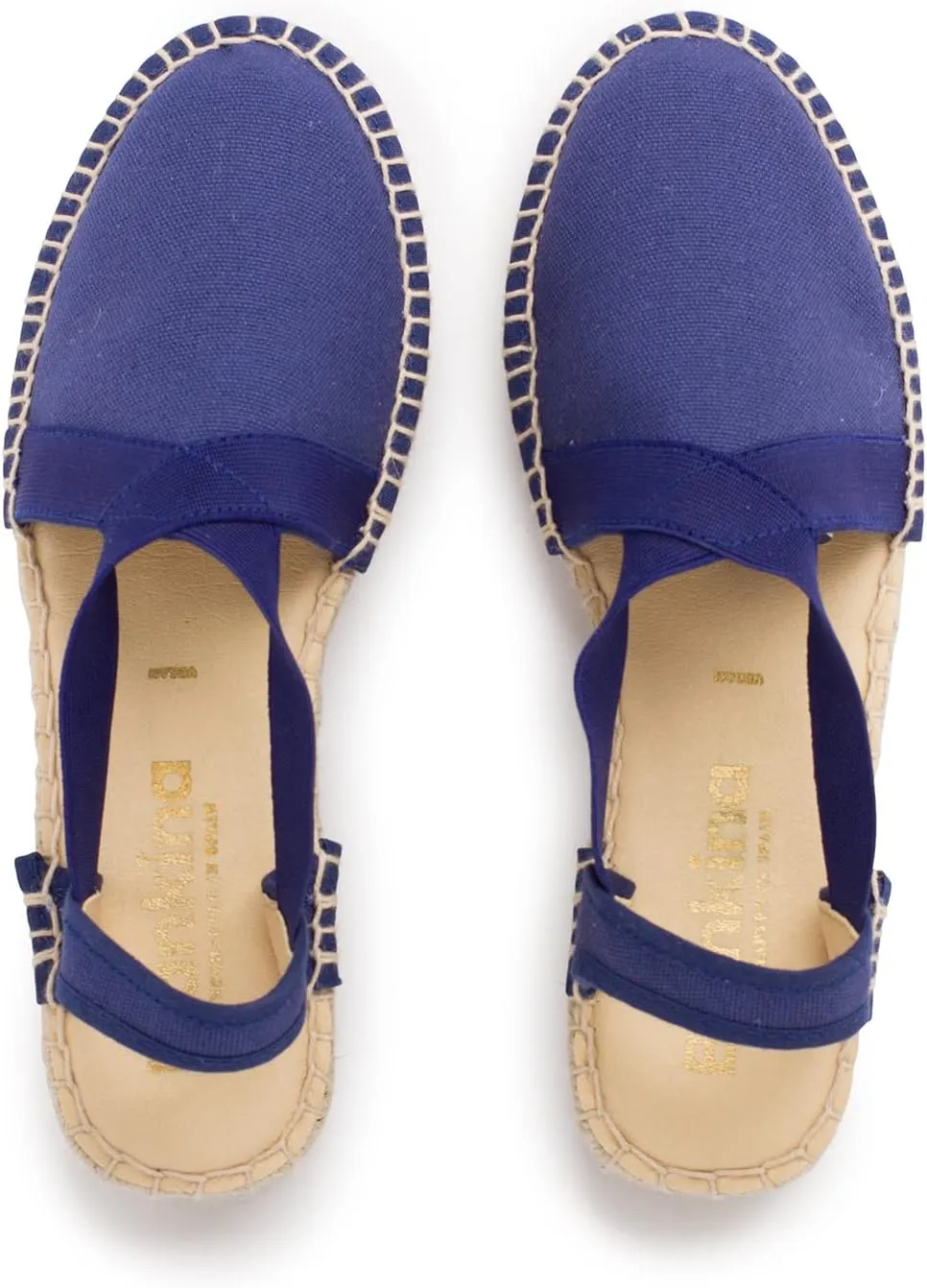 Marseille Authentic Spanish Espadrille Wedge Sandals for Women - Sustainable, Eco Friendly, Vegan Shoes. Classic Style, Organic Cotton Canvas Upper, Comfy Insole, Jute Midsole, Rubber Sole. Made in Spain