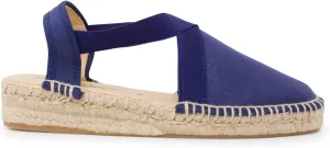 Marseille Authentic Spanish Espadrille Wedge Sandals for Women - Sustainable, Eco Friendly, Vegan Shoes. Classic Style, Organic Cotton Canvas Upper, Comfy Insole, Jute Midsole, Rubber Sole. Made in Spain