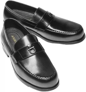 Men-Slip on Walking Loafers Shoes Casual Buckle Business Dress Shoes