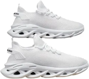 Men's Blade Sneakers Running Shoes Slip-on Sneakers with Shoelaces - Odor-Resistant Athletic Shoes - Lightweight and Breathable