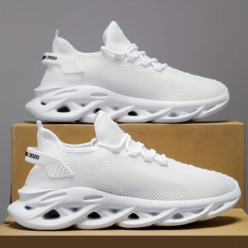 Men's Blade Sneakers Running Shoes Slip-on Sneakers with Shoelaces - Odor-Resistant Athletic Shoes - Lightweight and Breathable