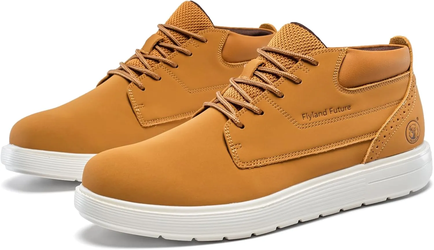 Men's Chukka Boots Casual Fashion Sneakers Lace Up Leather Ankle Boots Slip On Lightweight Walking Driving Shoes