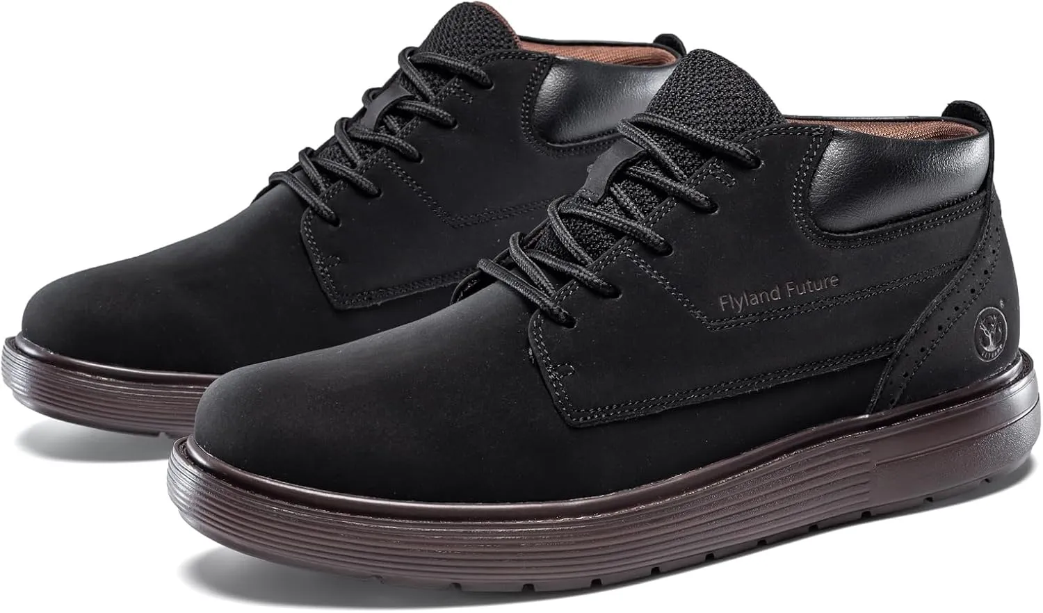 Men's Chukka Boots Casual Fashion Sneakers Lace Up Leather Ankle Boots Slip On Lightweight Walking Driving Shoes