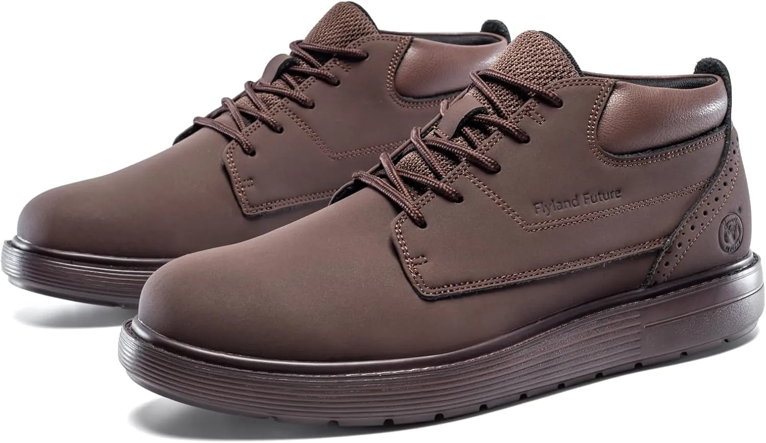 Men's Chukka Boots Casual Fashion Sneakers Lace Up Leather Ankle Boots Slip On Lightweight Walking Driving Shoes