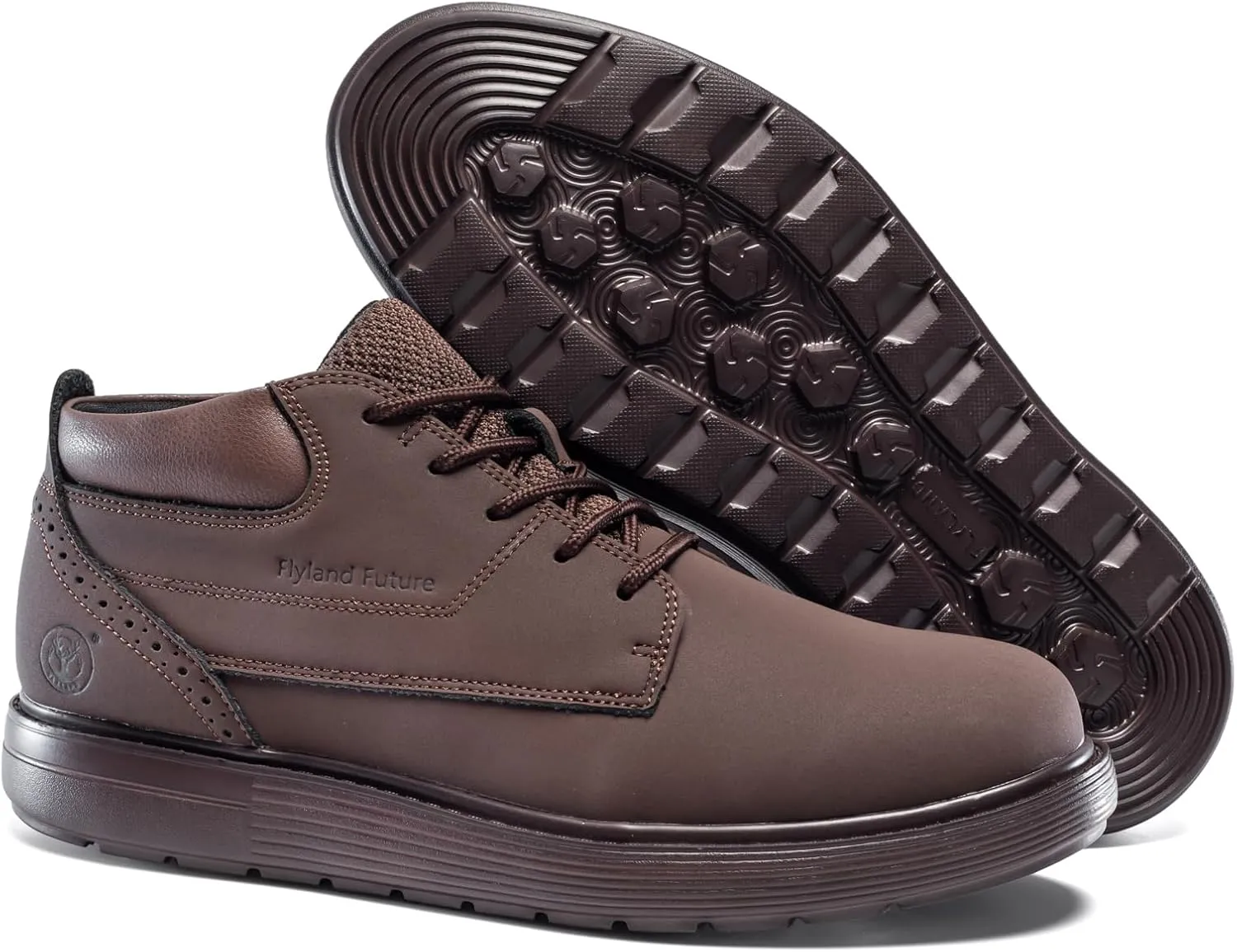 Men's Chukka Boots Casual Fashion Sneakers Lace Up Leather Ankle Boots Slip On Lightweight Walking Driving Shoes