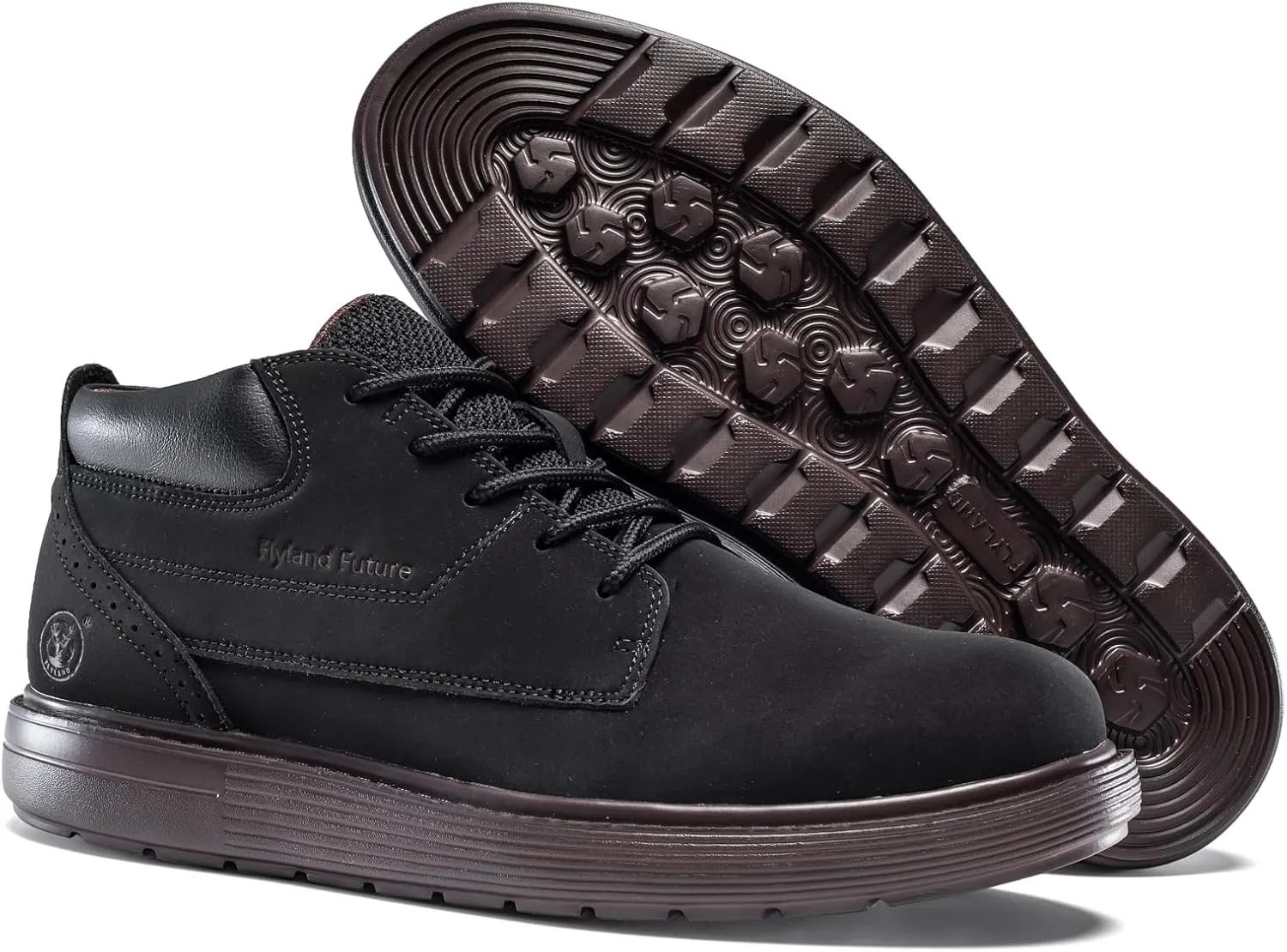 Men's Chukka Boots Casual Fashion Sneakers Lace Up Leather Ankle Boots Slip On Lightweight Walking Driving Shoes