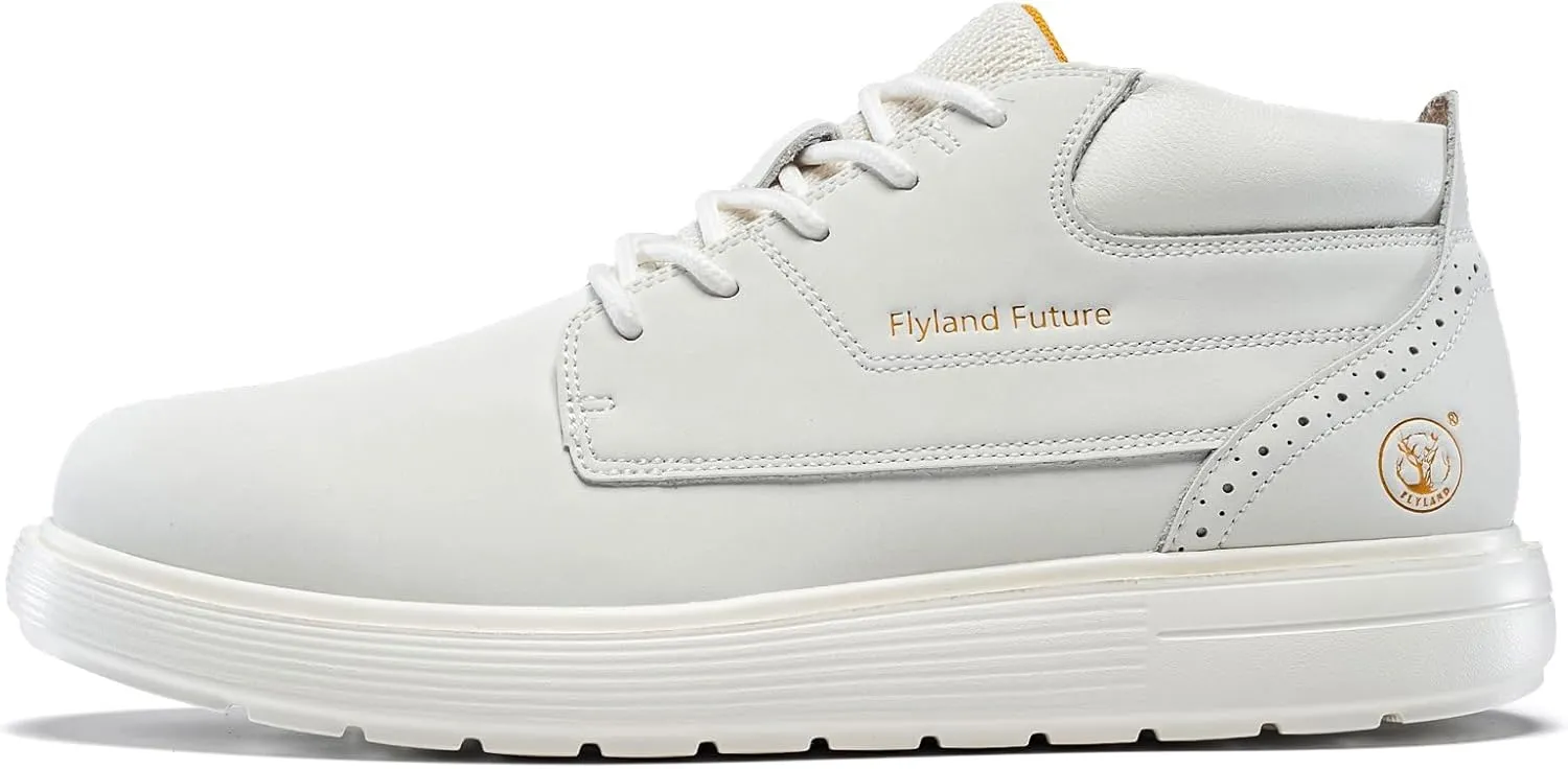 Men's Chukka Boots Casual Fashion Sneakers Lace Up Leather Ankle Boots Slip On Lightweight Walking Driving Shoes