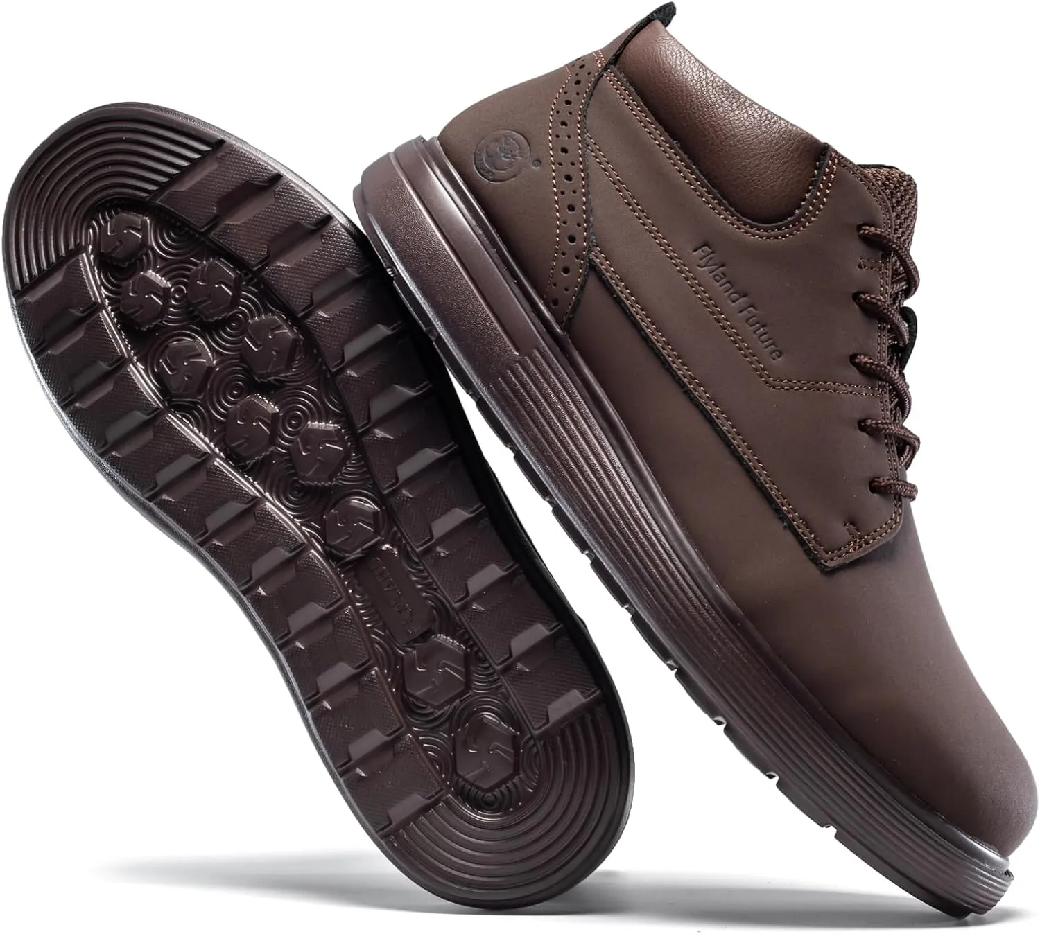 Men's Chukka Boots Casual Fashion Sneakers Lace Up Leather Ankle Boots Slip On Lightweight Walking Driving Shoes