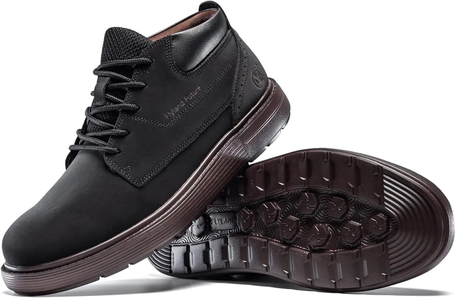 Men's Chukka Boots Casual Fashion Sneakers Lace Up Leather Ankle Boots Slip On Lightweight Walking Driving Shoes