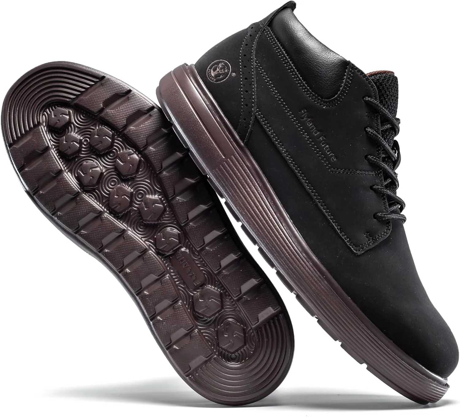 Men's Chukka Boots Casual Fashion Sneakers Lace Up Leather Ankle Boots Slip On Lightweight Walking Driving Shoes