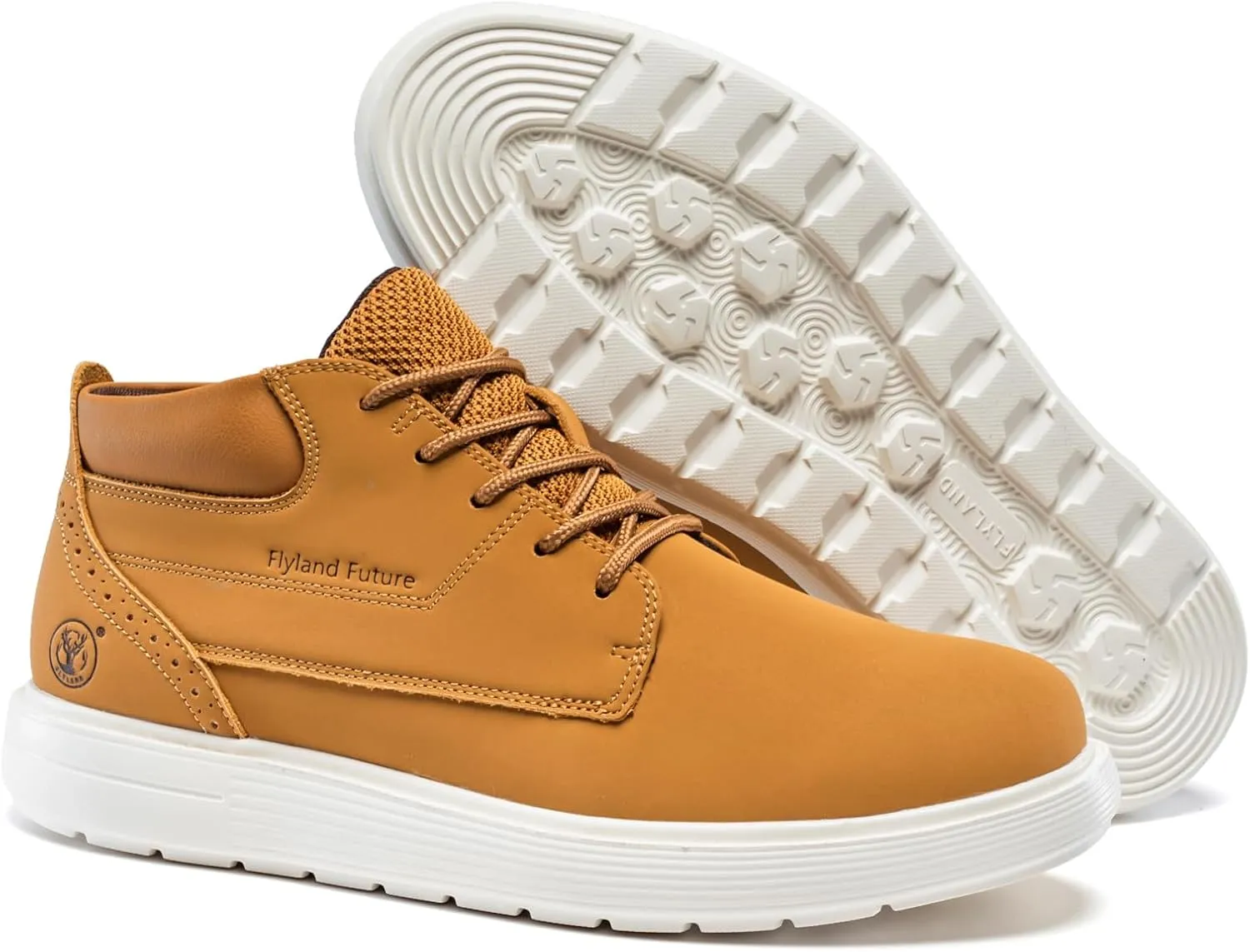Men's Chukka Boots Casual Fashion Sneakers Lace Up Leather Ankle Boots Slip On Lightweight Walking Driving Shoes