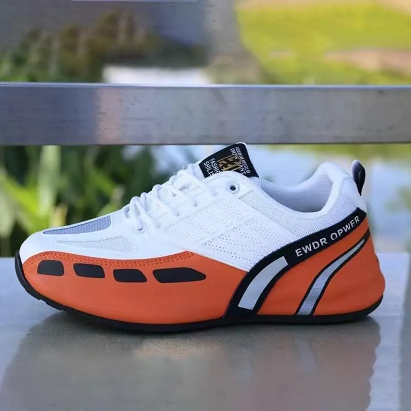 Men's Color Block Trendy Sneakers for Outdoor Activities, Casual Soft Sole Shoes Non Slip Comfy Jogging Shoes