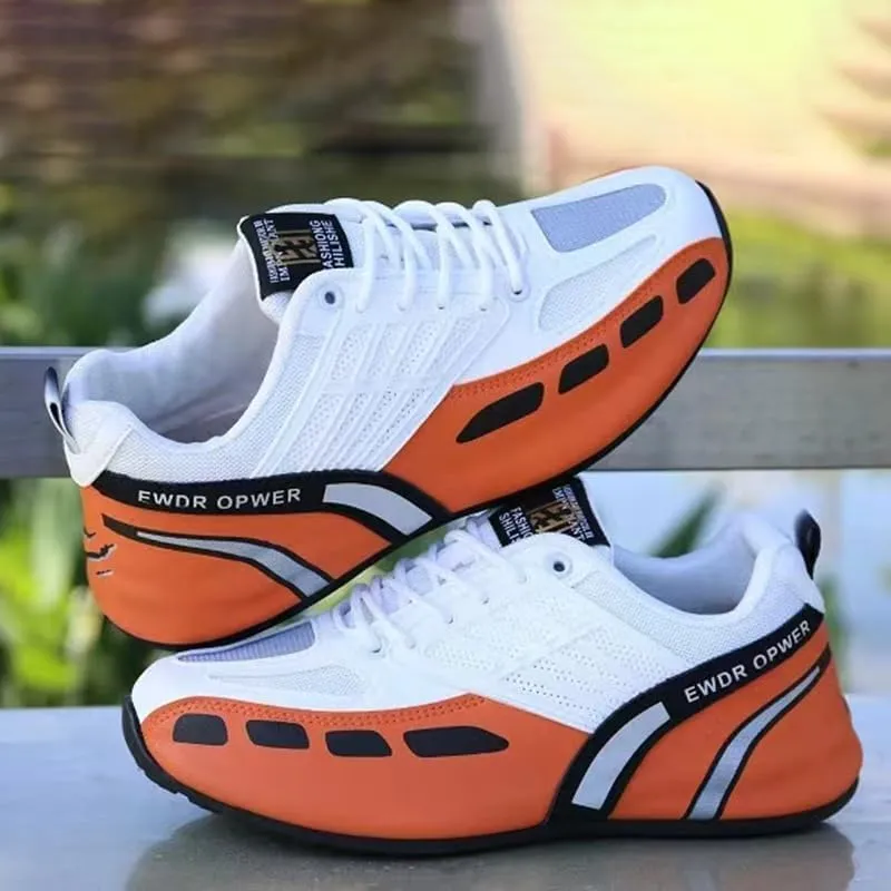 Men's Color Block Trendy Sneakers for Outdoor Activities, Casual Soft Sole Shoes Non Slip Comfy Jogging Shoes