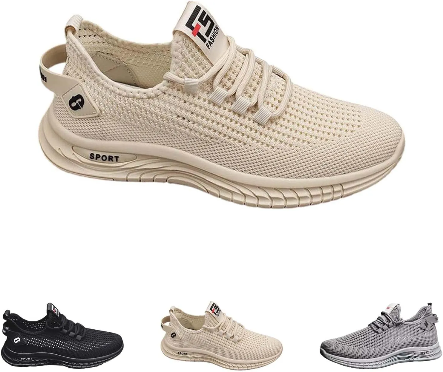 Mens Dress Shoes Casual Oxfords Shoes Knit Lightweight Womens Tennis Shoes Wide Width Casual Tennis Shoes Walking Sneakers Brown Tennis Shoe White Loafers