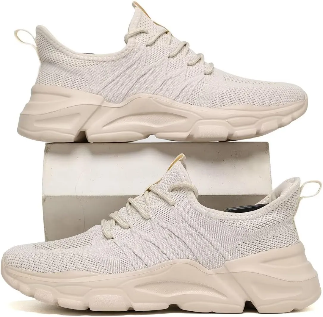 Men's Running Shoes, Non Slip, Breathable, Lightweight Fashion Sneakers, Slip Resistant Athletic Sports Walking Gym Work Shoes