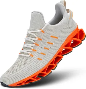 Mens Slip On Walking Shoes Blade Non Slip Tennis Running Shoes Lightweight Workout Breathable Mesh Fashion Sneakers