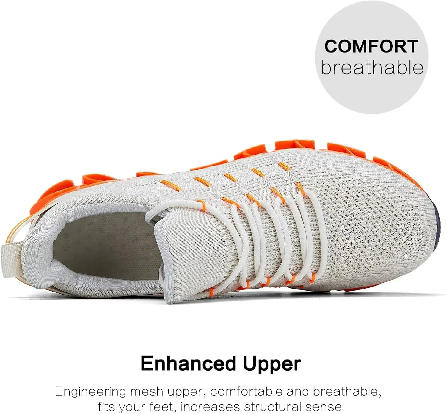 Mens Slip On Walking Shoes Blade Non Slip Tennis Running Shoes Lightweight Workout Breathable Mesh Fashion Sneakers