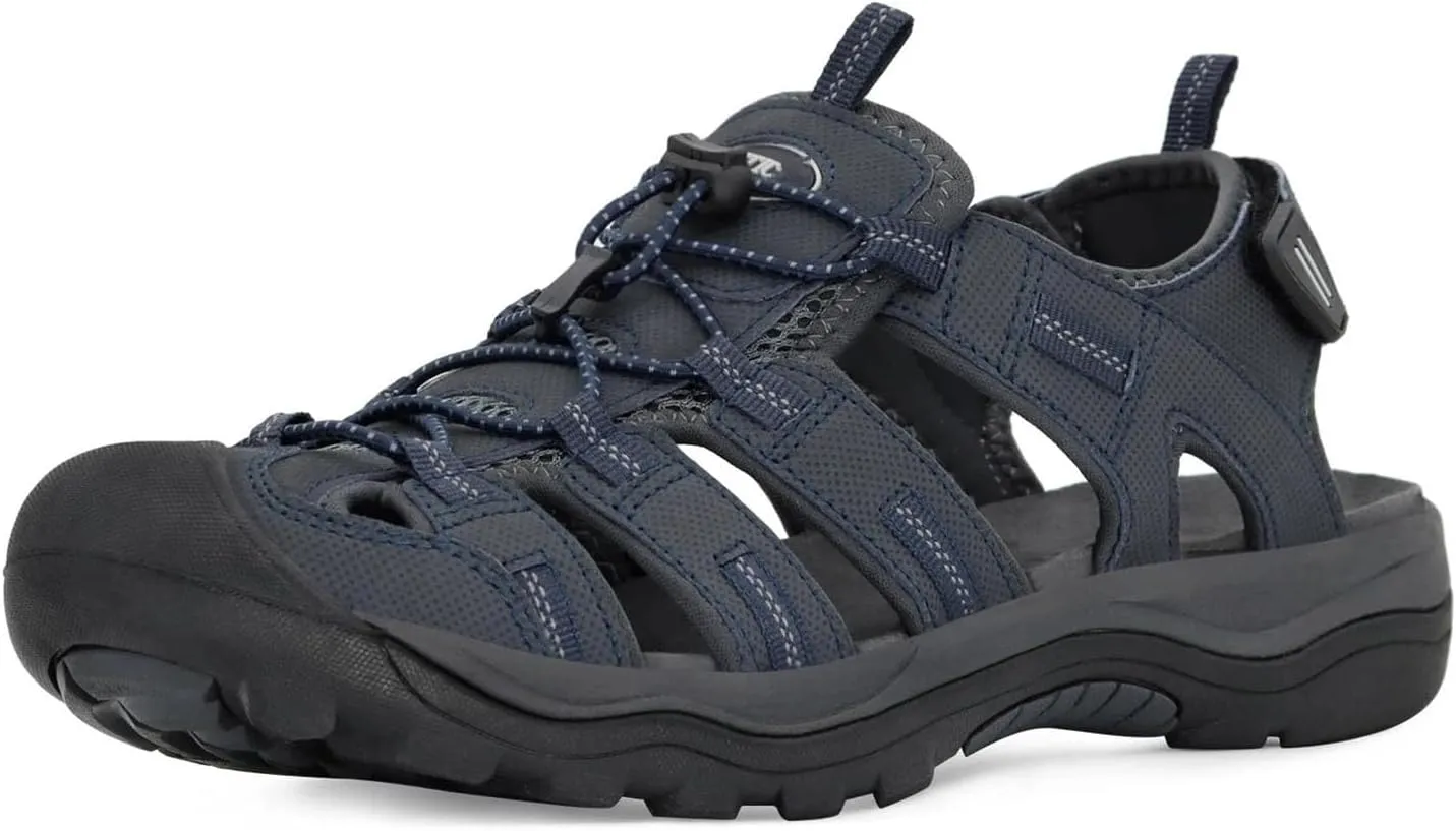 Men's Trekking Sandals - Quick-Drying Non-Slip Beach Shoes with PU Sole