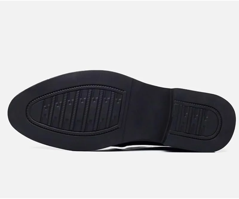 Men's Trendy Solid Slip On Loafer Shoes Comfortable Cowhide Soles Non-Slip Walking Shoes for Driving Walking Wedding Outdoor Indoor Size