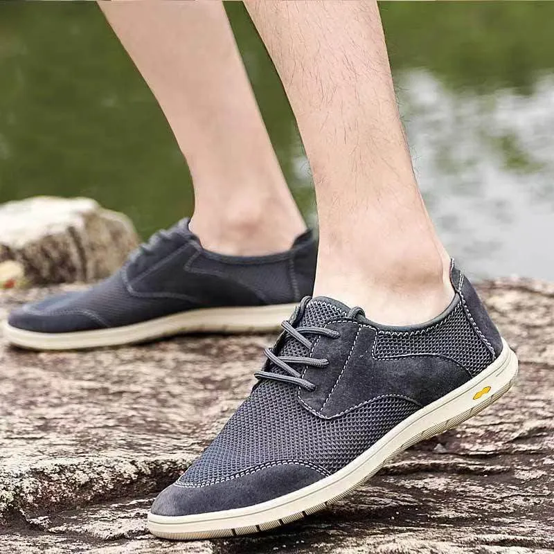 Men's Ultra Light Non Slip Hollow Shoes Breathable Mesh Fashion Sneakers Comfortable Lightweight Soft Sole