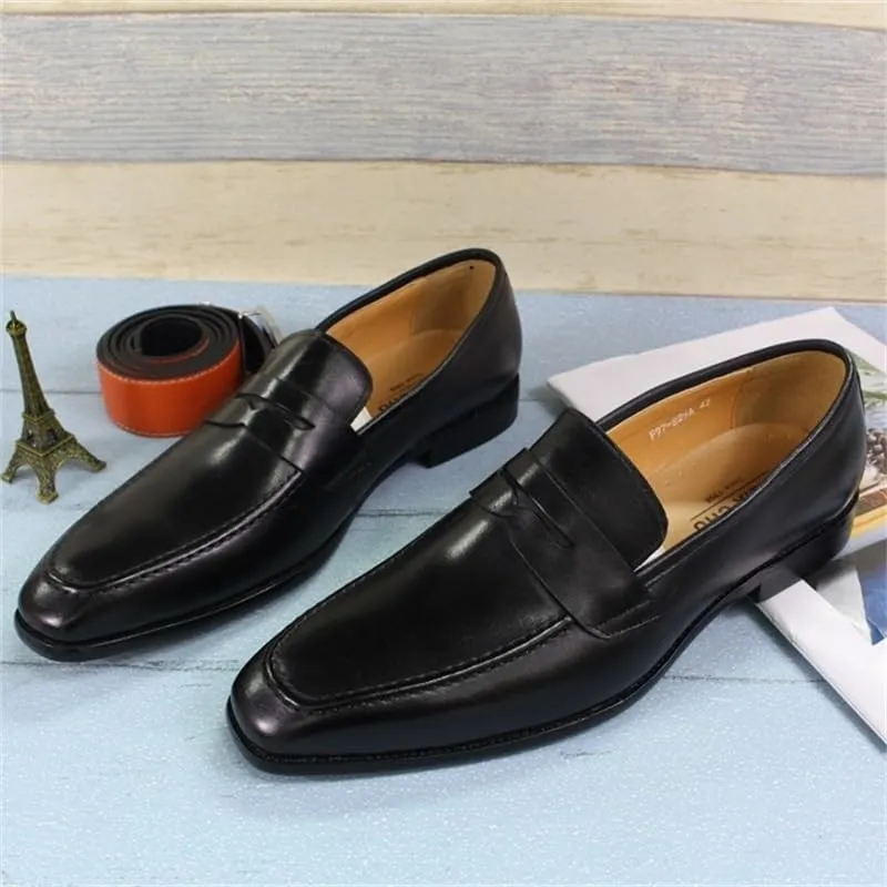 Men's Vintage Spike Dress Loafers Slip On Fashion Shoes Fashion Prom Wedding Business Suit Shoes