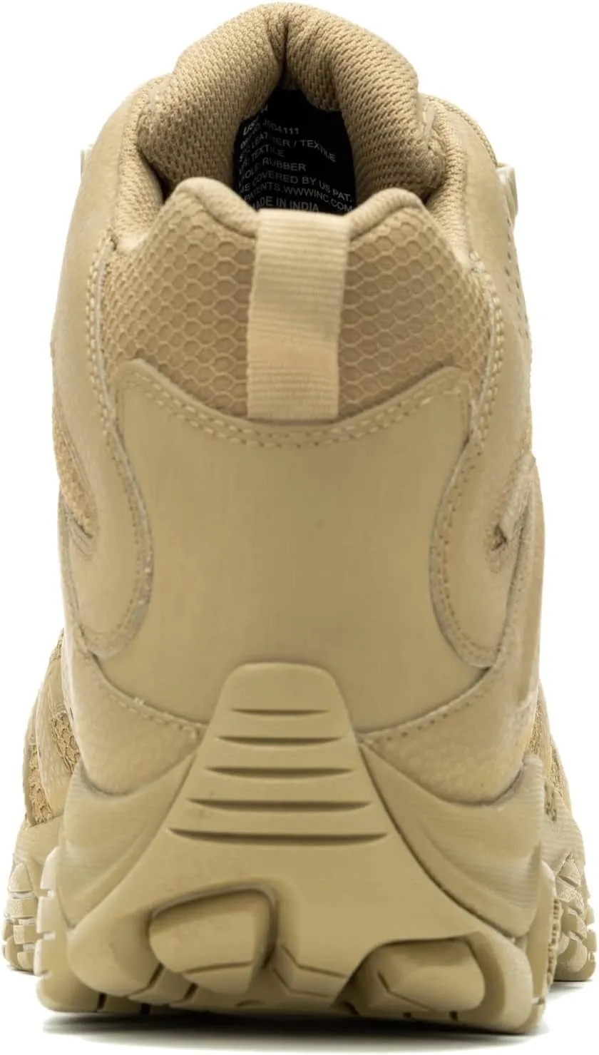 Merrell Men's Moab 3 Mid Response Tactical Waterproof Boots, Lightweight Full Grain Leather Work Hiking Outdoor Shoes