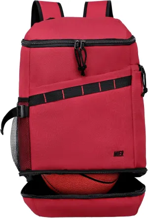 MIER Basketball Backpack Soccer Bag with Shoes/Ball Compartment, Large Sports Back Pack Equipment Bag for Men Women Athletes, 35L