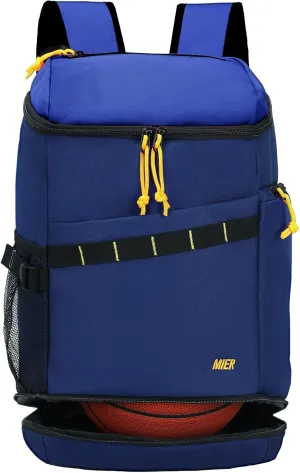 MIER Basketball Backpack Soccer Bag with Shoes/Ball Compartment, Large Sports Back Pack Equipment Bag for Men Women Athletes, 35L
