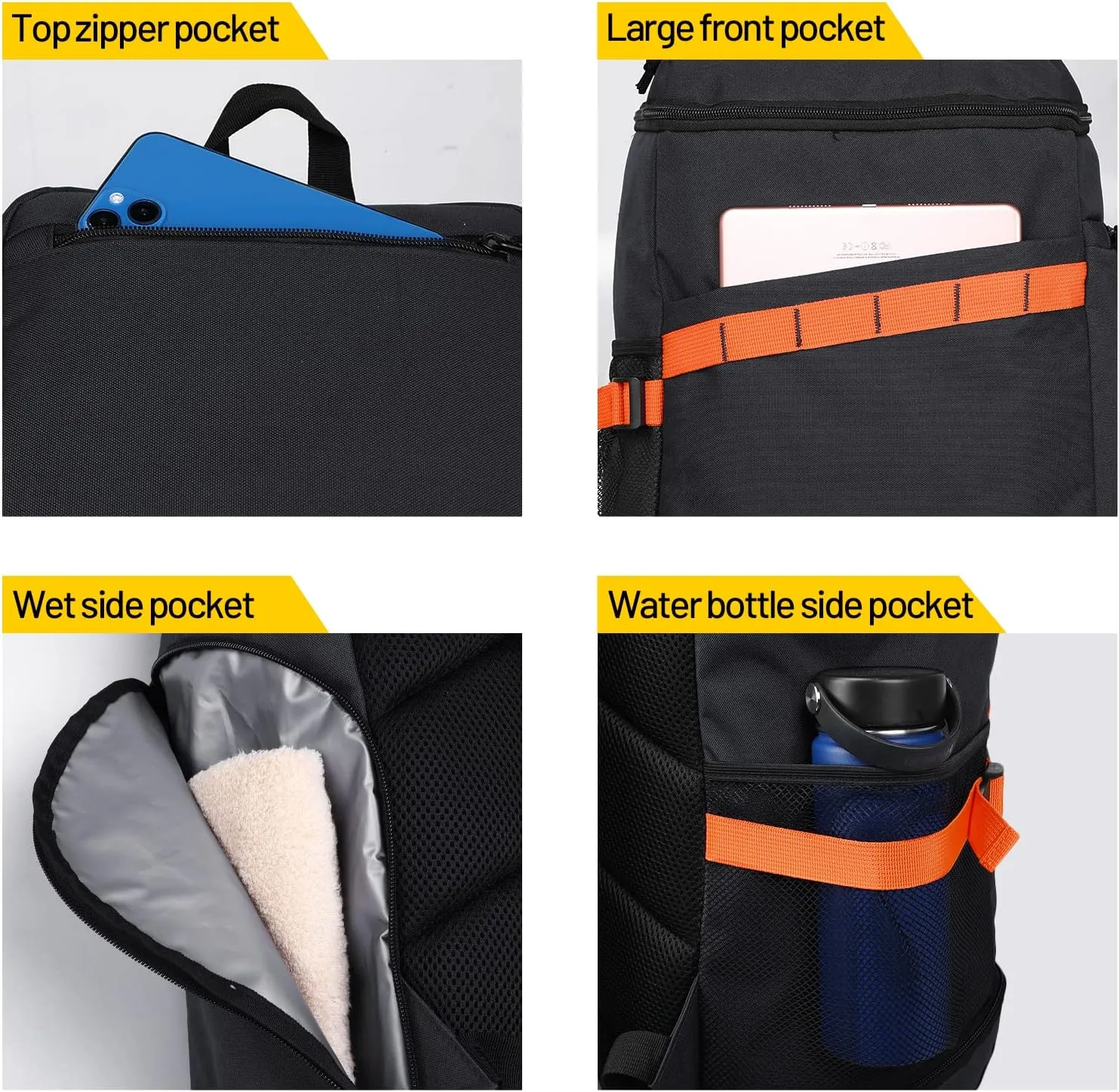 MIER Basketball Backpack Soccer Bag with Shoes/Ball Compartment, Large Sports Back Pack Equipment Bag for Men Women Athletes, 35L