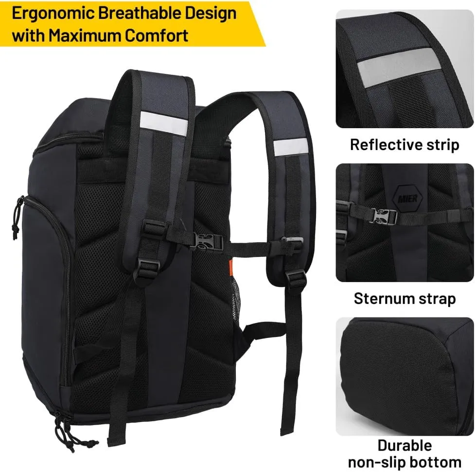 MIER Basketball Backpack Soccer Bag with Shoes/Ball Compartment, Large Sports Back Pack Equipment Bag for Men Women Athletes, 35L
