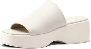 mysoft Women's Wedge Platform Sandals Open Toe Slip On Slide Flatform Summer Shoes