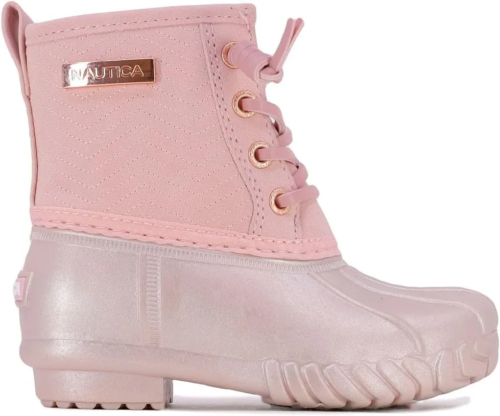 Nautica Kids Boys & Girls Duck Boots Kids Waterproof Rain Snow Boots Insulated Winter Boots (Toddler/Little/Big Kid)