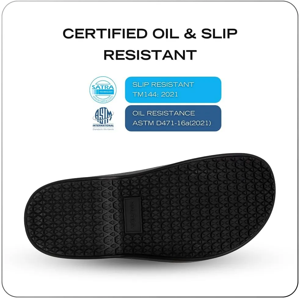 Nautica Women Men Work Clogs Slides Slip Resistant Quick Drying Kitchen Shoes Cushioned Sandals with Arch Support