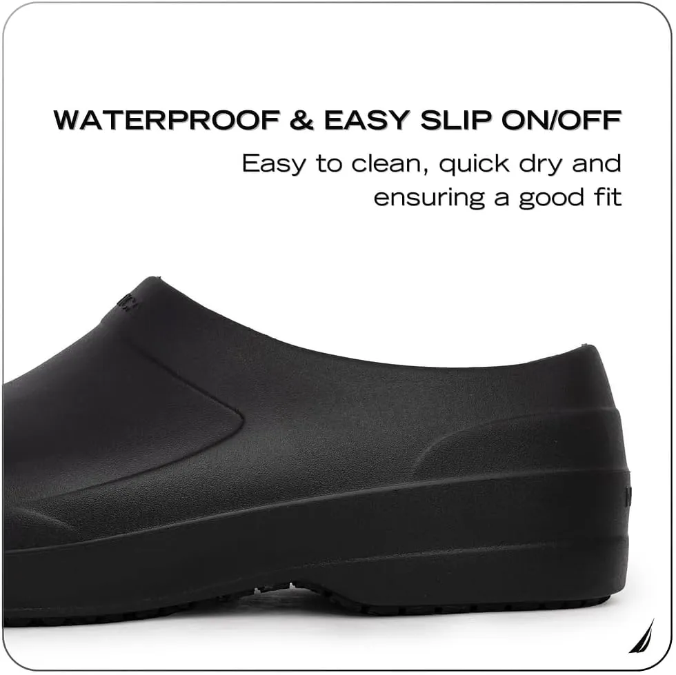 Nautica Women Men Work Clogs Slides Slip Resistant Quick Drying Kitchen Shoes Cushioned Sandals with Arch Support
