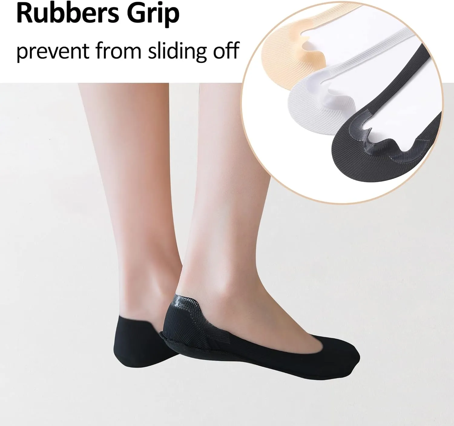 No Show Socks Womens 6 Pairs Hidden Invisible Low Cut Socks Non Slip Socks Womens Breathable Cool Thin Womens Socks
