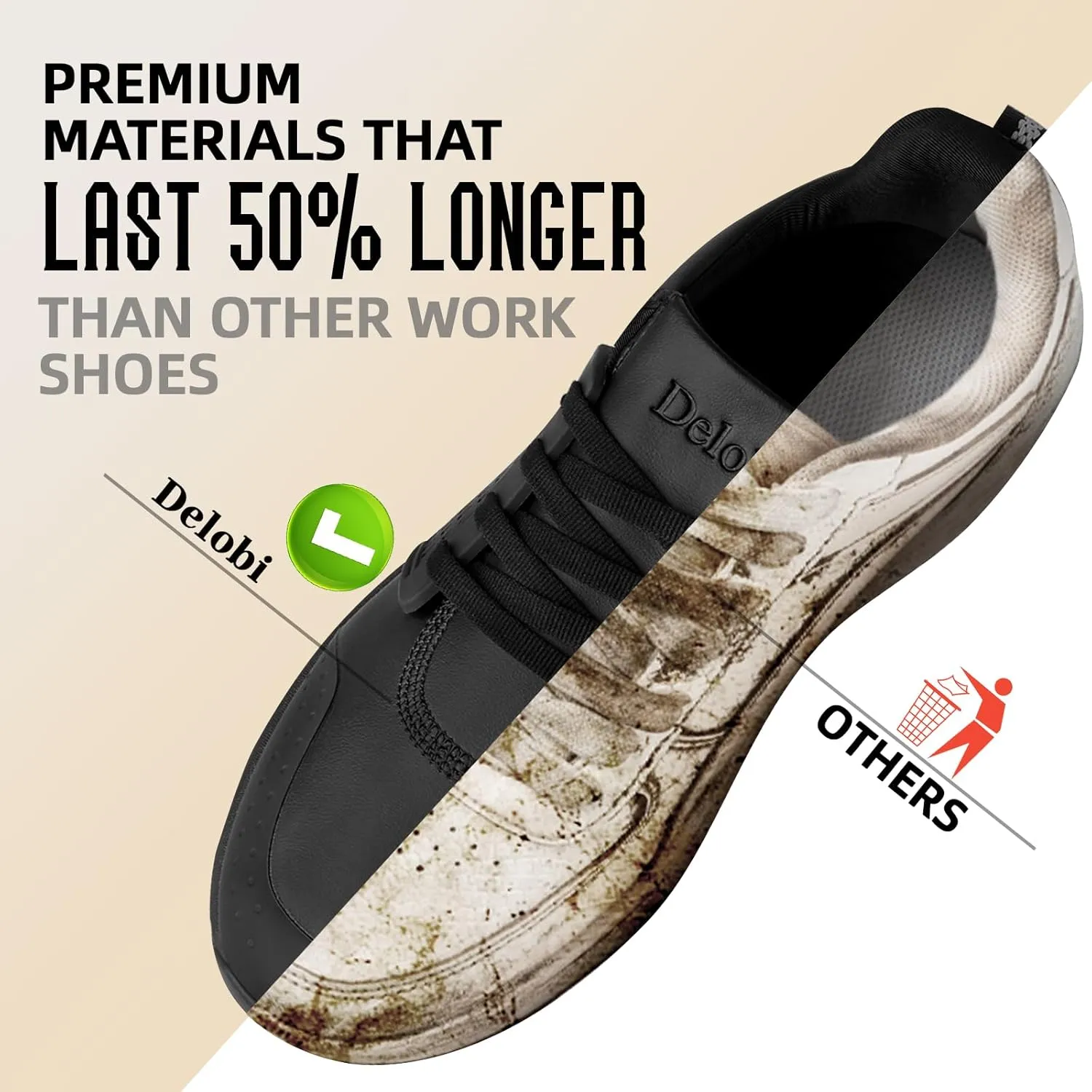 Non Slip Work Shoes for Men Waterproof Kitchen Slip Resistant Shoe Chef Food Service Shoes Restaurant Hospital