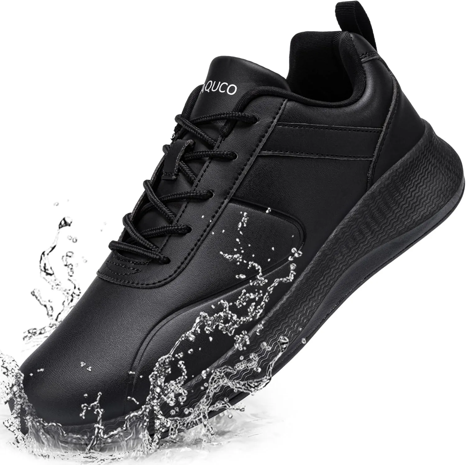 Non Slip Work Shoes for Women Food Service Lightweight Waterproof Kitchen Chef Shoe Restaurant Walking Sneakers Nursing Slip Resistant Footwear, Black