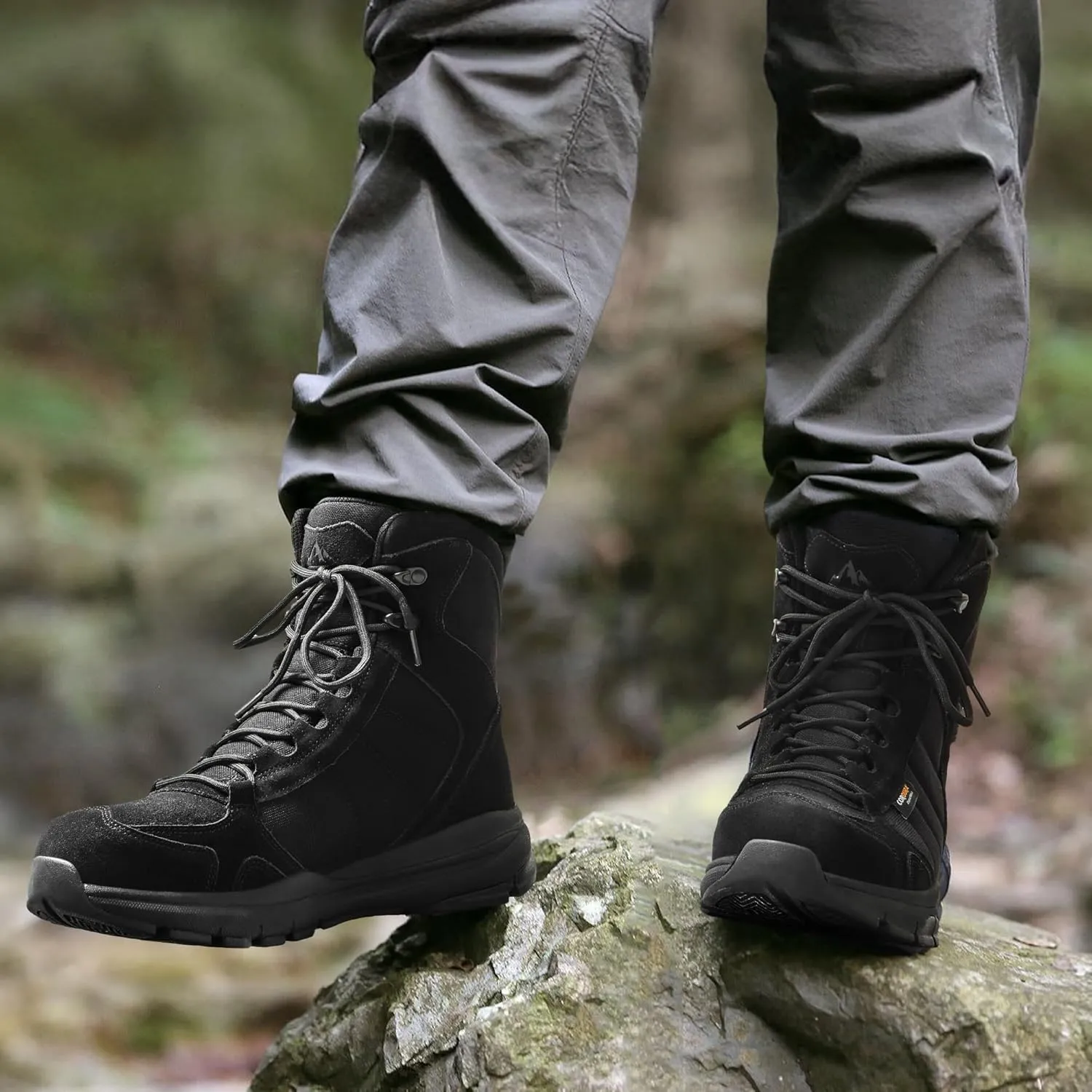 NORTIV 8 Men's Lightweight Military Tactical Work Boots Outdoor Hiking Motorcycle Combat Boots