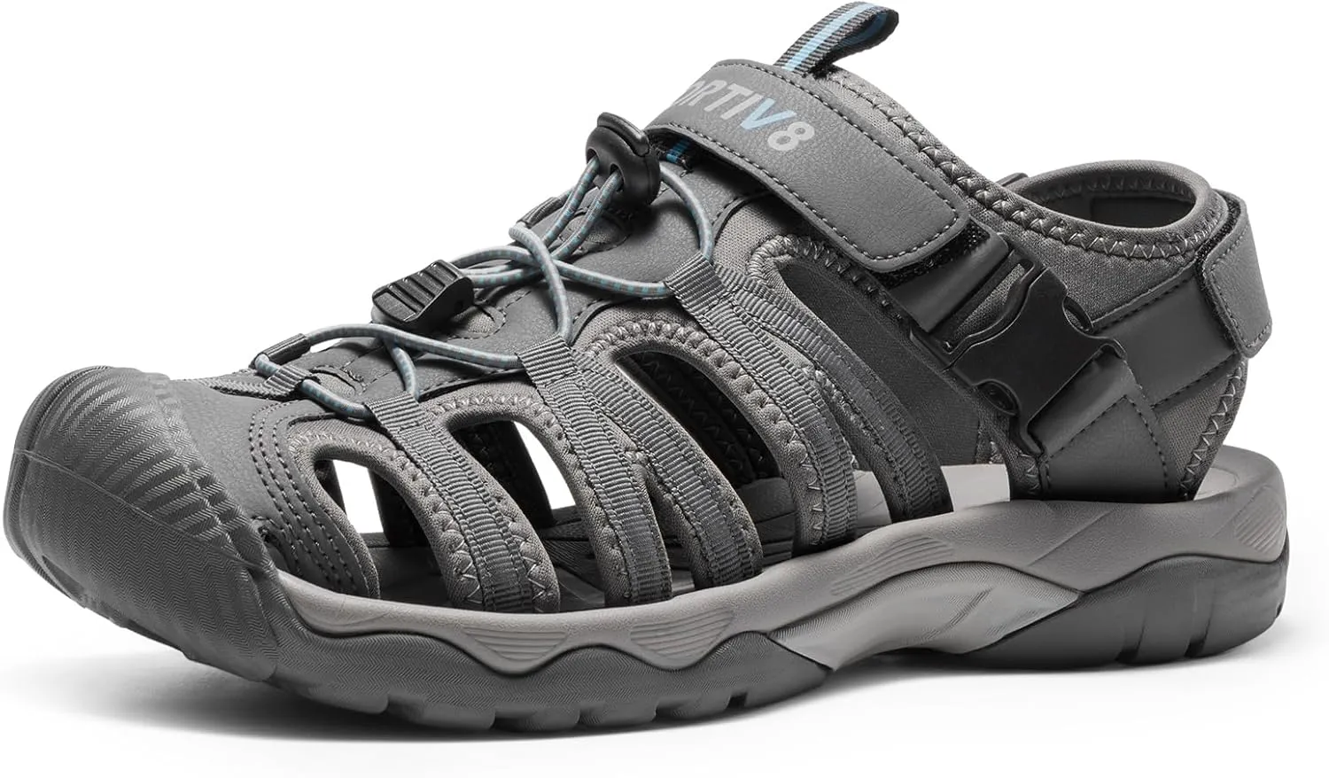 NORTIV 8 Men's Sandals, Closed Toe Athletic Sport Sandals, Mens Summer Shoes, Lightweight Trail Walking Sandals for Men