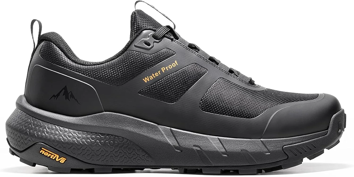 NORTIV 8 Men's Waterproof Hiking Shoes Lightweight Trekking Walking Sneakers with Arch Support for Camping Tennis Outdoor Training StreamRunner
