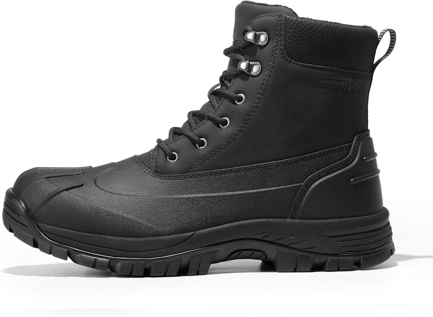 NORTIV 8 Mens Winter Boots Lightweight Casual Waterproof Slip Resistance Work Boot