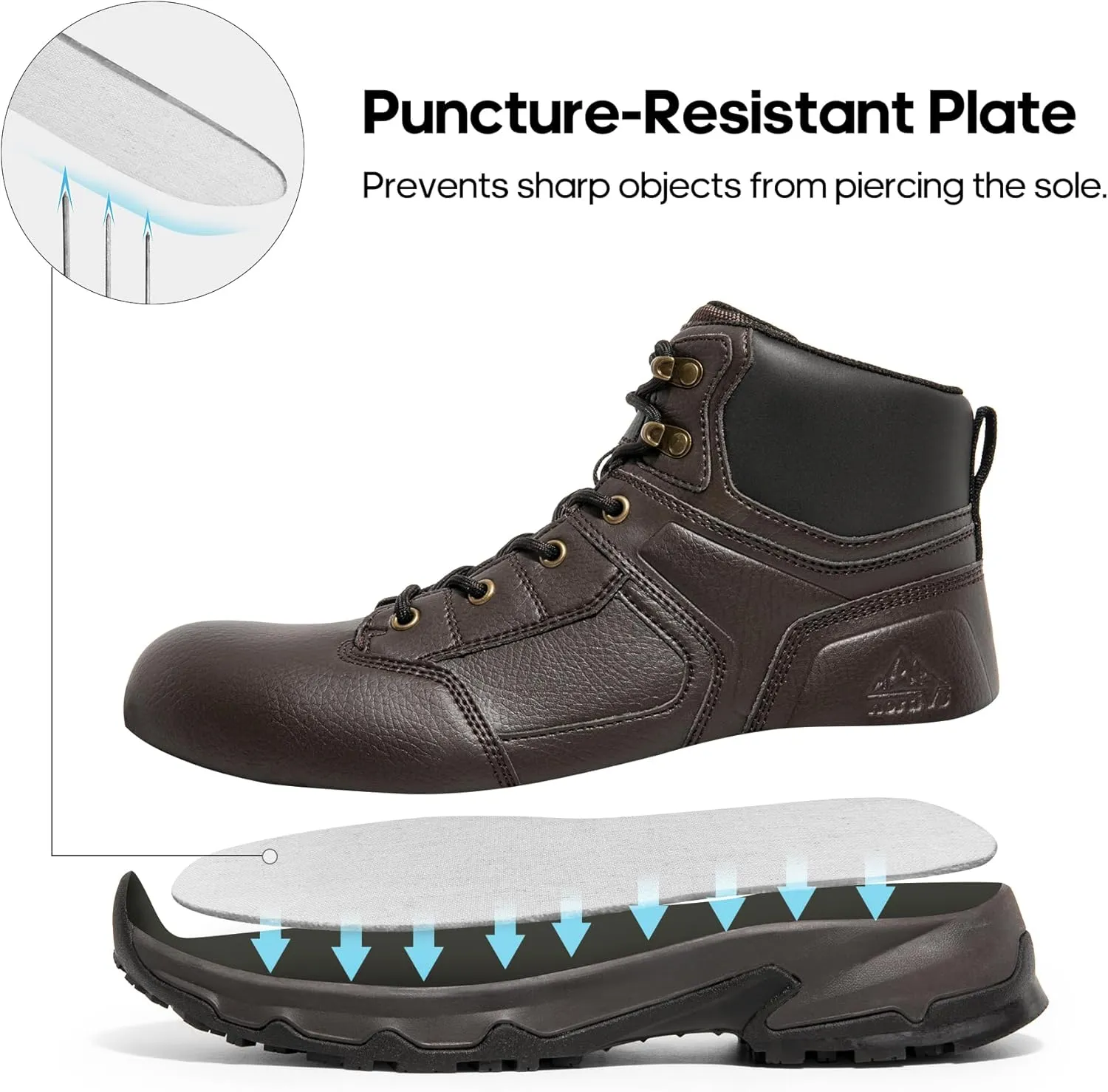 NORTIV 8 Steel Toe Boots for Men Safety Construction Work Boots,Waterproof