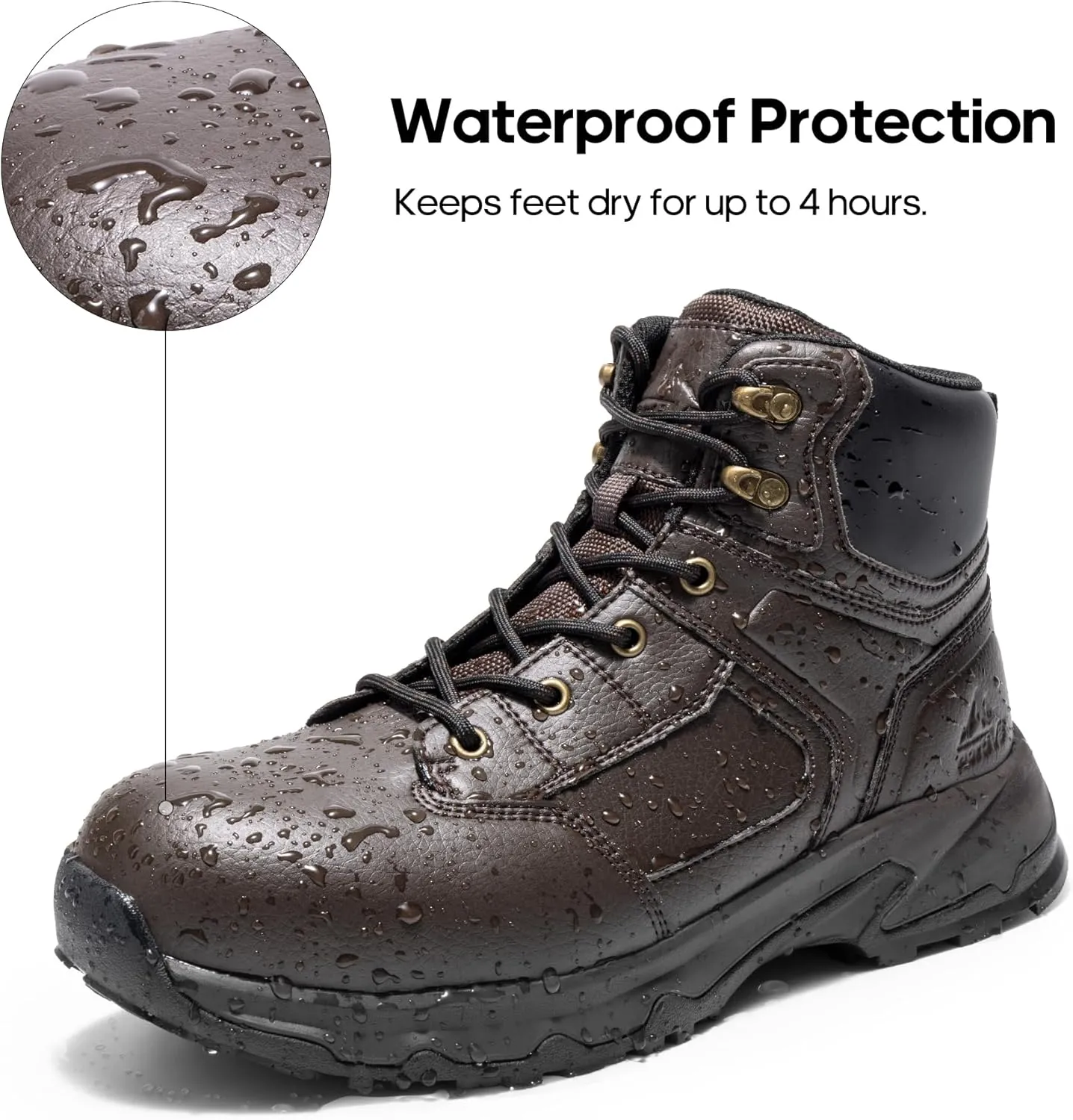 NORTIV 8 Steel Toe Boots for Men Safety Construction Work Boots,Waterproof