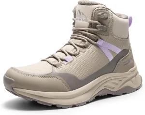 NORTIV 8 Women's Hiking Boots Waterproof Lightweight Outdoor Trekking Comfortable Non-Slip Camping Ankle Boot Hollow