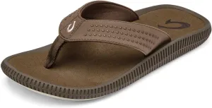 OLUKAI Ulele Men's Beach Sandals, Water Resistant Flip Flops, Arch Support & Comfort Fit, Lightweight & Durable, Enhanced Grip & Traction